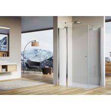 Dušo kabina SOLINO pilko blizgaus profilio, kvadratinė